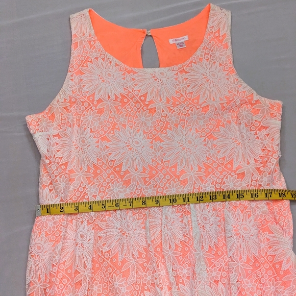 FINAL DAYS $5 Xhilaration Salmon Dress White Lace Overla - CLOSET CLOSING - Picture 5 of 11